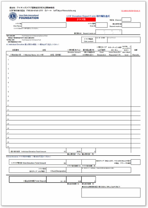 2022.9改訂クラブ用LCIF寄付報告書式